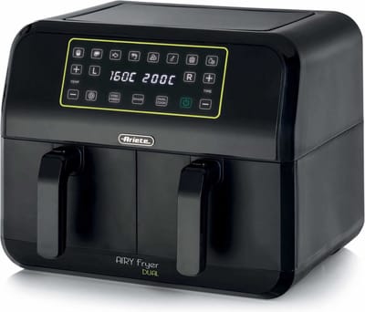 Ariete 4623 - Dubbele Airfryer XXL - Twee Kookvakken - 8 Liter - 1700 Watt - Dual Zone Technologie - 8 automatische programma's