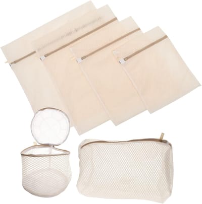 Waszak Set - Fijne Was Zakken - Beschermt Kleding - Duurzaam Polyester - Diverse Maten - Beige