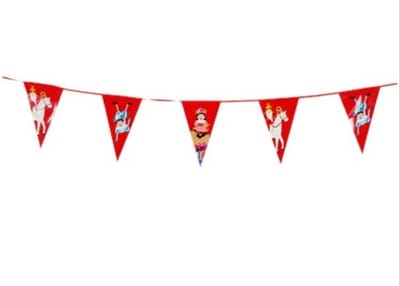Sinterklaas & Piet Vlaggenlijn | Feest Decoratie | 15 Vlaggetjes | ca. 6 Meter
