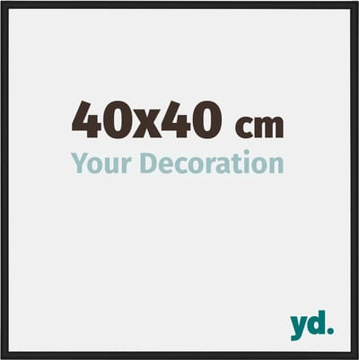 Your Decoration - Fotolijst 40x40 cm - Aluminium - Zwart Mat - New York