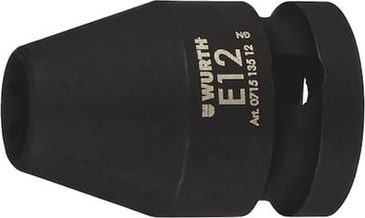 Wurth - 1/2 inch krachtdopsleutel, buiten-TX - Krachtdop 1/2 inch Voor schroeven met buiten-TX, kort x 1 st Soort aandrijving Binnenvierkant Aansluiting E10
