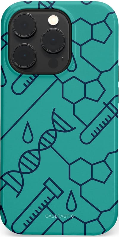 Casetastic hoesje geschikt voor Apple iPhone 14 Pro - MagSafe - Dubbellaagse bescherming - DNA Creaties - Fashion Case - Turquoise
