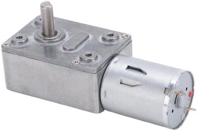 Elektrische Aandrijfmotor - Reductiemotor DC - Automatische Deuropener - Zelfremmende Schroefaandrijving - 12 Volt - Zilverkleurig