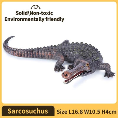 Figurine Alligator Crocodile Modèle Figurine Plastique - Jouet Ludique Éducatif pour Garçons Filles et Enfants Âgés de 18 Mois et Plus Durable gray