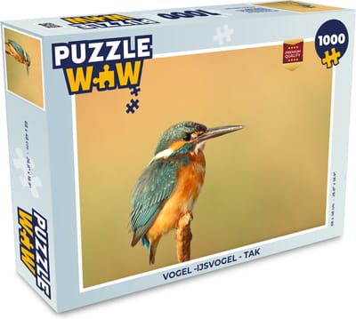 Puzzel Vogel -IJsvogel - Tak - Legpuzzel - Puzzel 1000 stukjes volwassenen