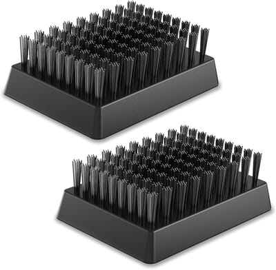 Daity 2 stuks - BBQ Borstel - Vervangende BBQ-borstelkoppen - staalborstel - grillreinigingsborstel - vervangende koppen geschikt voor buitengrillen - BBQ-reinigingsgereedschap