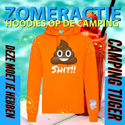 Hoodie camping - Grappige Hoodie Shit - Hoodie Oranje - Maat S