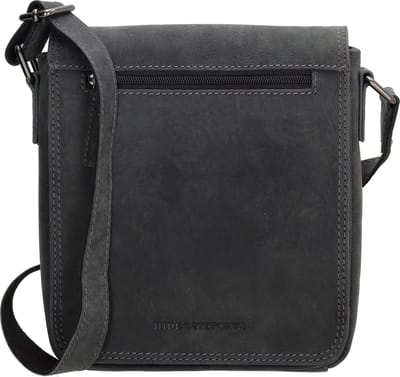 Hide & Stitches Idaho Messenger bag - Schoudertas - Crossbody - Leer - Overslag - Zwart - 100% Leer