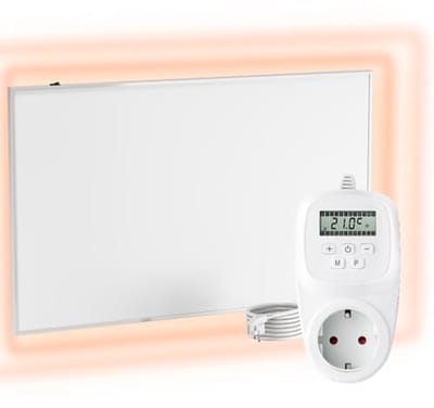 Infrarood Wandverwarming met Thermostaat – Carbon Crystal Infrarood Paneel voor Badkamer - 700W