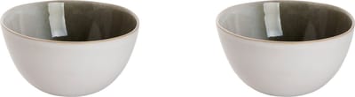 Palmer - Nordic - Schaal - Kom - 2 stuks - 90 cl - ø 15 cm - Wit/Groen - Stoneware - Bordenset
