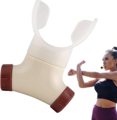 Ademhalings-longtrainer, longversterkingsapparaat, draagbaar, verstelbaar, voor waden, sporten, zingen, fietsen, hardlopen