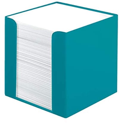 Notitieblok 9 x 9 cm met 700 bladen in caribisch turquoise