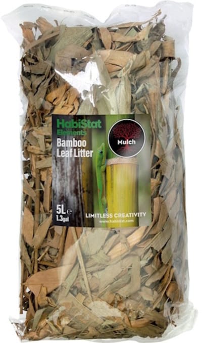 HabiStat Bladstrooisel Bamboo 5 Liter voor bioactieve terraria en vivaria