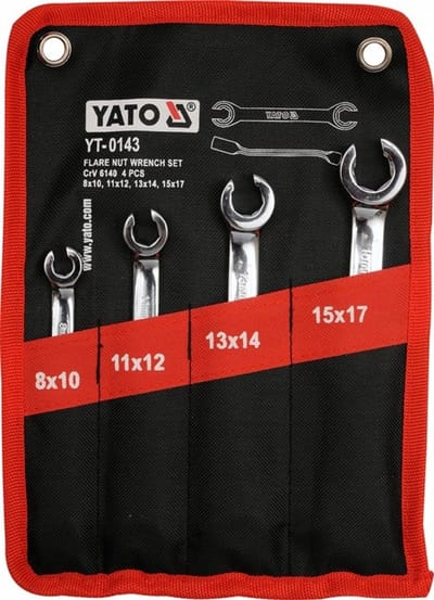 Yato YT-0143 - Pijpmoersleutelset - 4 stuks - Chroom-Vanadiumstaal
