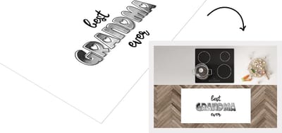 Keukenloper - Loper keuken - Spreuken - Quotes Best Grandma Ever - Oma - Moederdag cadeautjes - zwart wit - 120x60 cm - Keukenloper vinyl