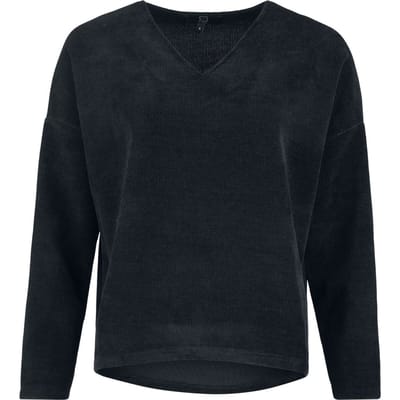 R.E.D. by EMP Shirt met lange mouwen - Cosy Cord - S tot XL - voor Vrouwen - zwart