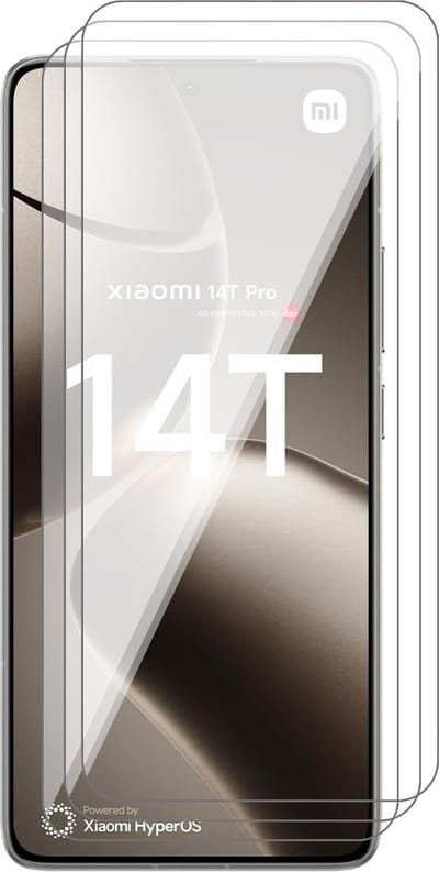 Screenprotector geschikt voor Xiaomi 14T / 14T Pro - 3x Glas Screen Protector