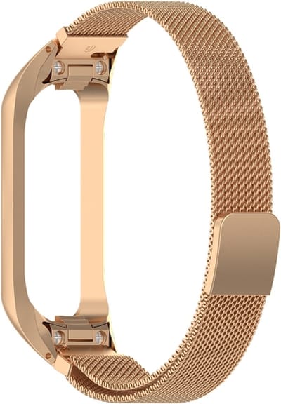 Milanees bandje - geschikt voor Samsung Galaxy Fit 2 - rosegoud