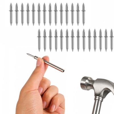 Dubbelkoppige Naadloze Nagels met Dubbele Draad - 500 Stuks met Dop
