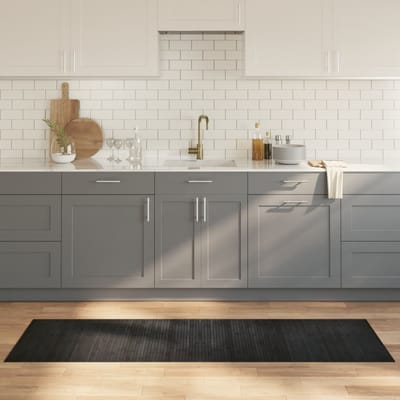 vidaXL - Vloerkleed - rechthoekig - 60x200 - cm - bamboe - grijs