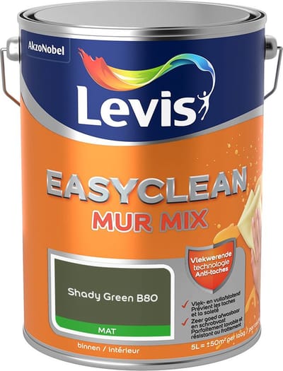 Levis - Easyclean Mur Mat Mix - Shady Green B80 - Mengverf - 5 L