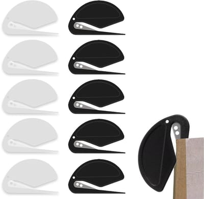 Dailygoods- Briefopener Set van 10 - Desktopefficiëntie - Kunststof Snijder - Bureaugereedschap - Robuust en Scherp - Ideaal voor Papiersnijden