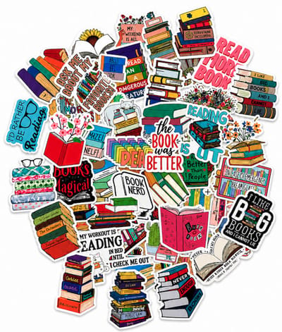 Jumada’s Boeken Stickers – 50 Stickers – Quotes en Teksten – Geschikt voor Laptop, Planner en Bullet Journal