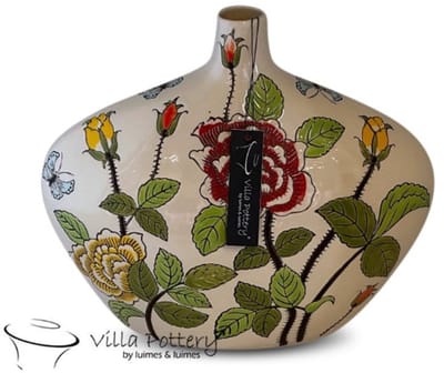Vaas - Villa Pottery - Decoratie - Woondecoratie - Porselein - Waterdicht - Shishi 12 A