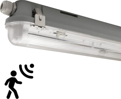 Ledvion - LED TL Armatuur - 60CM - RVS Clips - IP65 - LED TL Armatuur & Bewegingssensor