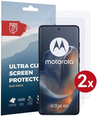 Rosso Screen Protector Geschikt voor Motorola Edge 60 | Ultra Clear Duo Pack | TPU Folie | Case Friendly Beschermfolie | 2 Stuks