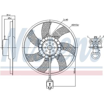 Koelventilatorwiel, motorkoeling NISSENS 850061