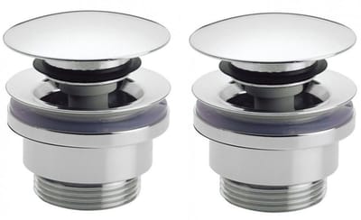 FugaFlow Efficiente Anta klikwaste afvoerplug 5/4" chroom set van 2 -