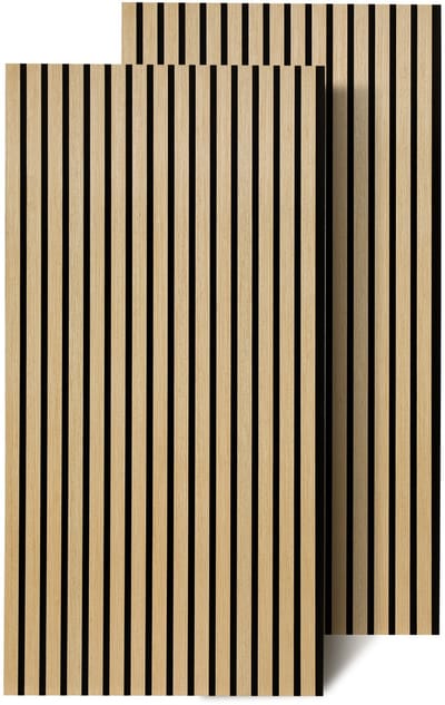 2x Akoestische panelen Geluidsabsorberend paneel Geluidsdemping Akoestisch Wandpaneel Geluidsdemper Wanddecoratie 120x60x2.1cm Eikenhout
