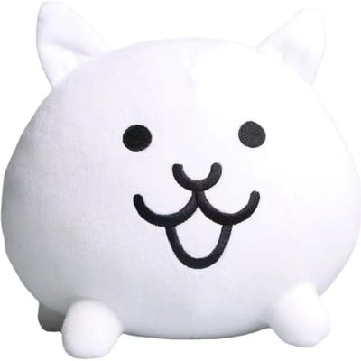 Cartoon Nyanko Grote Oorlog Pluche Pop Anime Dier Battle Cats Gevulde Pluche Speelgoed Voor Kinderen Kerst Verjaardag Cadeaus 20cm wit