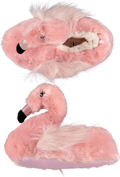 Dieren pantoffels/sloffen Flamingo voor meisjes - roze - Huissloffen - Dierensloffen 35-36