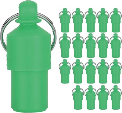 20 stks Anti-Verloren Pet ID Tag Hond Kat ID Naam Adres Label Opslag Vat Buis Kraag Hanger Kraag Naamplaat voor Huisdieren Honden Katten(groen)