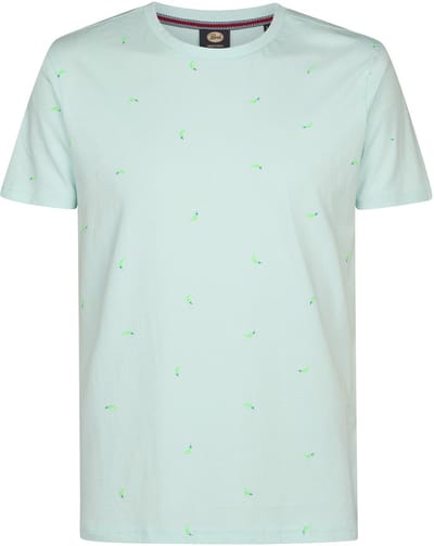 Petrol Industries - Heren T-shirt met all-over print Lava - Groen - Maat L