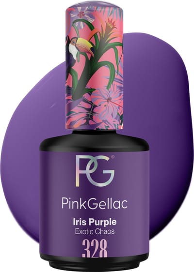 Pink Gellac Gellak - 328 Iris Purple 15ml - Glanzend Paarse Gel Nagellak - Gellac - Gel Nagels Producten