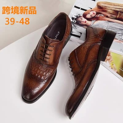 Heren Leren Schoenen Modieuze Casual Schoenen Dikke Zolen Eenvoudige Puntneus Formele Schoenen Zakelijk Bruiloft Heren Leren Schoenen 41 black