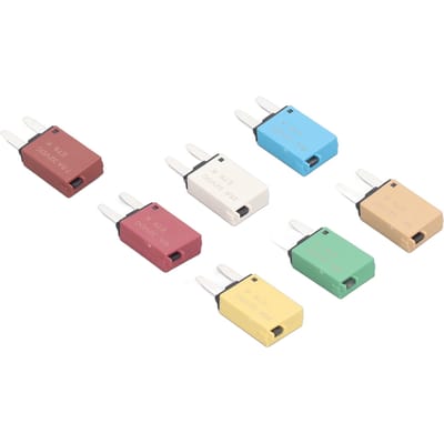 7PCS Insteekzekering Automaat Handmatige Reset ATC ATO Steekzekering Beschermer 32VDC 5A 7.5A 10A beige