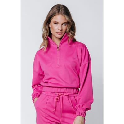 Colourful Rebel Litzy Dropped Shoulder Zipper Sweater- Maat XS