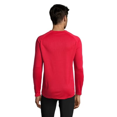 SOLS Heren Sport T-shirt met lange mouwen (Rood)