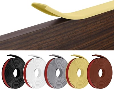 Zelfklevende U-vormige Soft Plinten voor Keuken en Badkamer - Flexibele TPE Randbeschermer voor Meubelranden en Werkbladen
