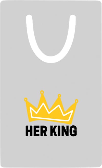 Hacebo® - her king metalen boekenlegger - Koning - iemand die zich voelt als een koning - valentijnsdag - verjaardag - cadeautje voor vriendje - kado - geschenk Bladwijzer boekenleggers - 7.6 cm x 5cm