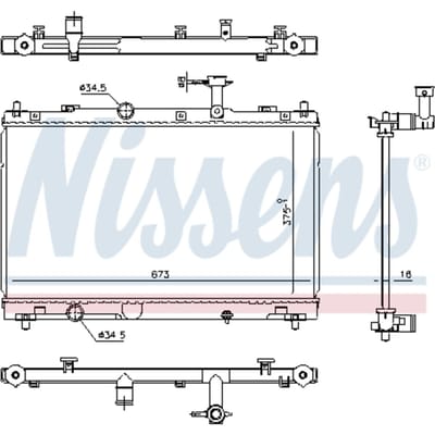 Radiator, motorkoeling NISSENS 606736