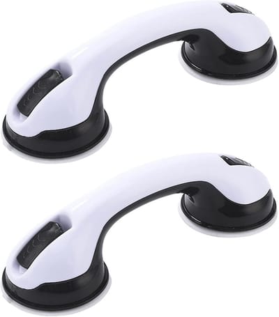 Antislip Handgrepen met Zuignap voor Badkamer en Douche – 2 Stuks – Veilig en Gemakkelijk te Installeren voor Ouderen en Kinderen