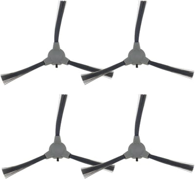 Dailygoods- Zijborstels 4 Stuks - Vervangingsaccessoires - Compatibel met Cecotec Conga 2290 Ultra - Antiwikkelend Ontwerp - Duurzaam Nylon - Borstellengte 53 mm - Robotstofzuigerborstels