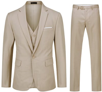 ALLTHEMEN Heren 3-Piece Suit - Heren casual pak voor zaken - 3XL