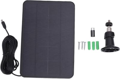 Zonnepaneel - Zonne-energie Oplader - Buitenapparaten Voeden - Hoge Conversie Efficiëntie - 65 x 827 Inch - Zwart