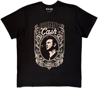 Johnny Cash - Nashville Heren Tshirt - L - Zwart